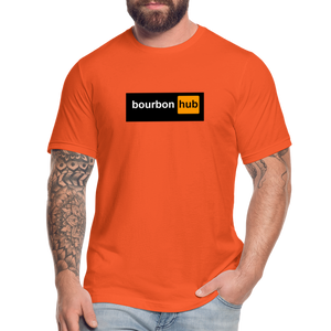 "Bourbon Hub" Jersey T-Shirt by Bella + Canvas - orange