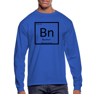 "Bourbon Element"  Long Sleeve Tee - royal blue