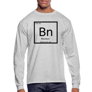 "Bourbon Element"  Long Sleeve Tee - heather gray