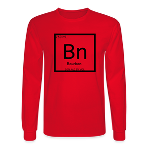 "Bourbon Element"  Long Sleeve Tee - red